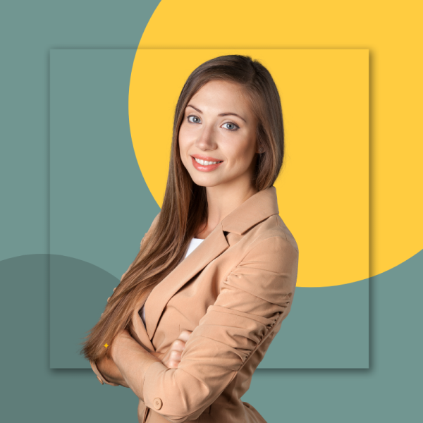 Gray and Orange Simple LinkedIn Profile Picture